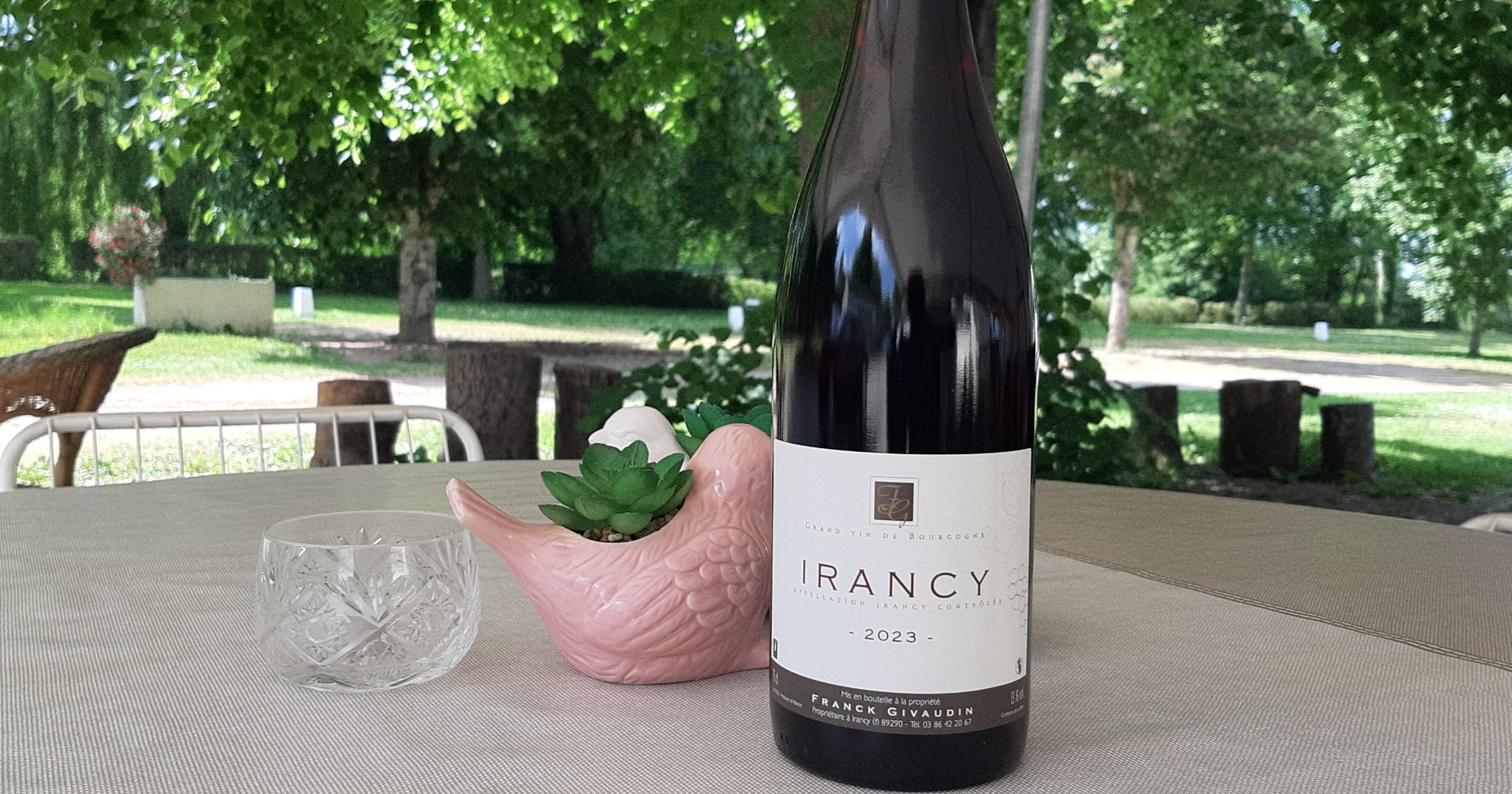 Photo d'une bouteille de vin rouge IRANCY